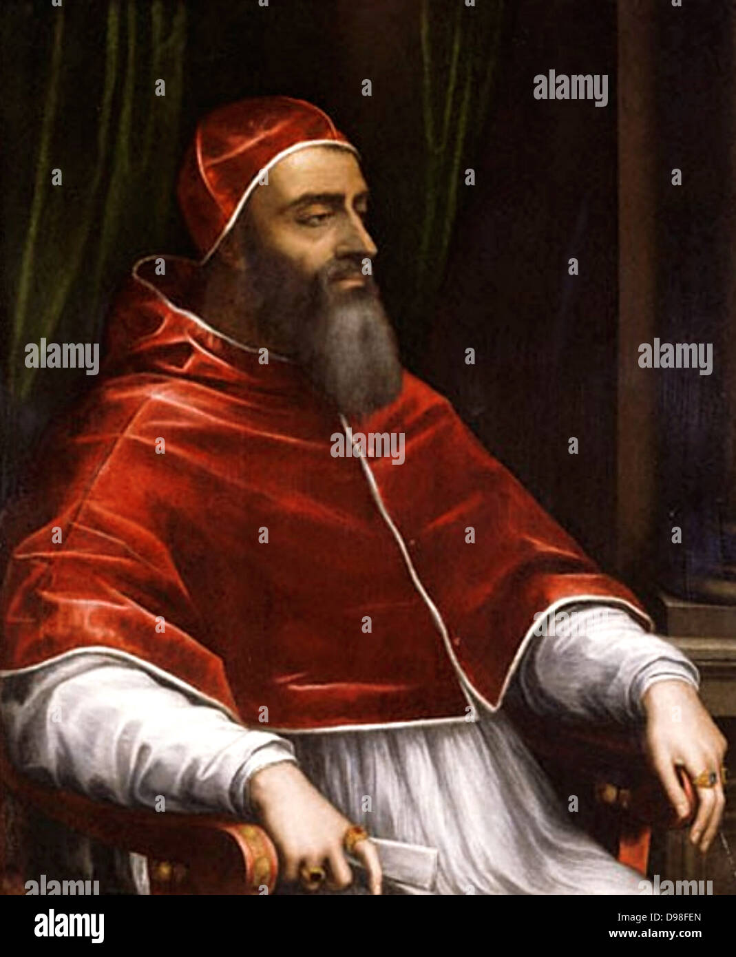 Pope Clement VII by Sebastiano del Piombo c 1531 Stock Photo