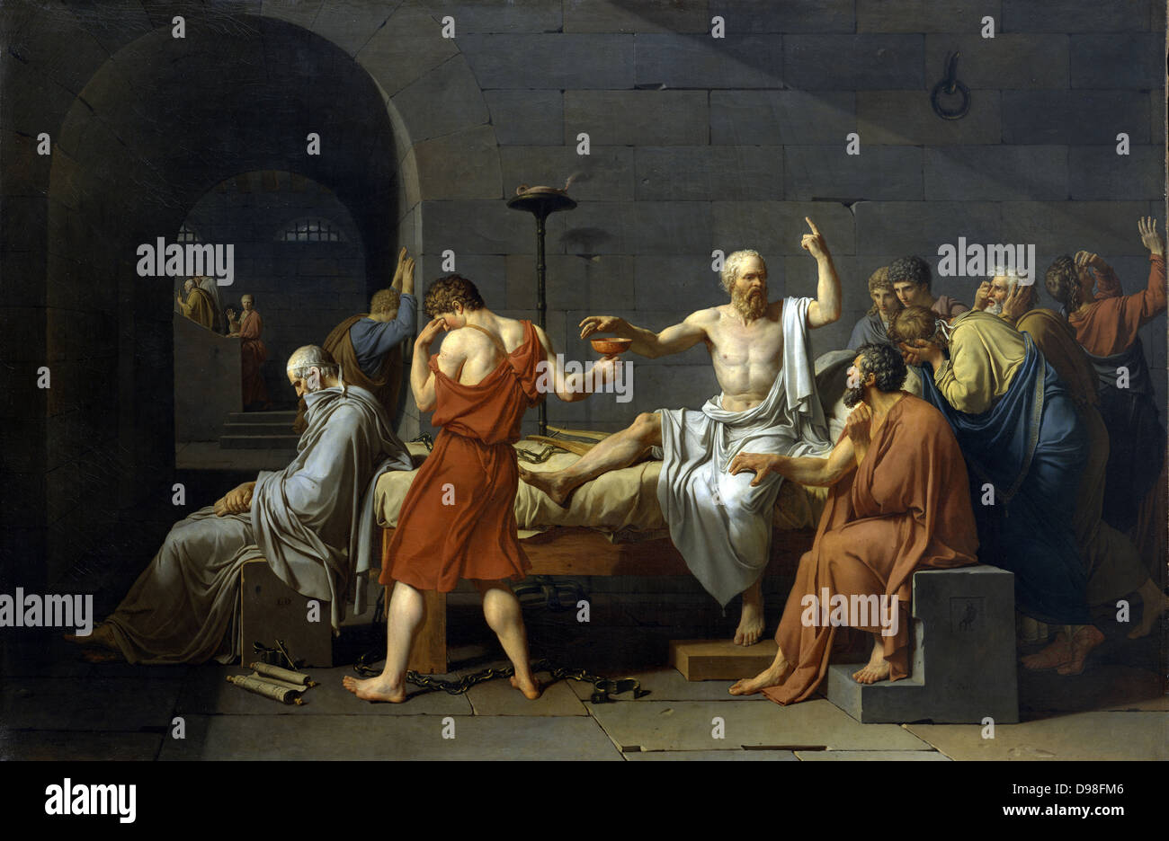 Jaques Louis David, The Death of Socrates 1787 Stock Photo