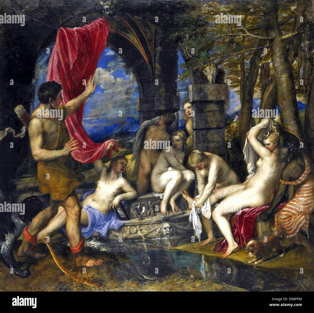 Diana and Actaeon 1556 - 1559 by Titian Stock Photo