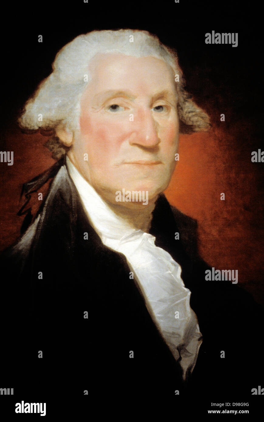 Gilbert Stuart (1755-1828) George Washington c 1795 US President Stock Photo