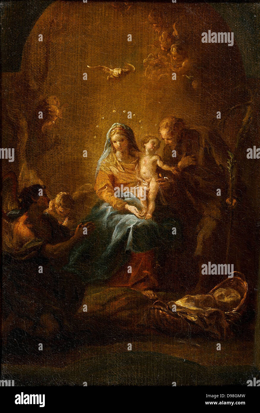 Holy Family, Johann Martin, 1790 Stock Photo