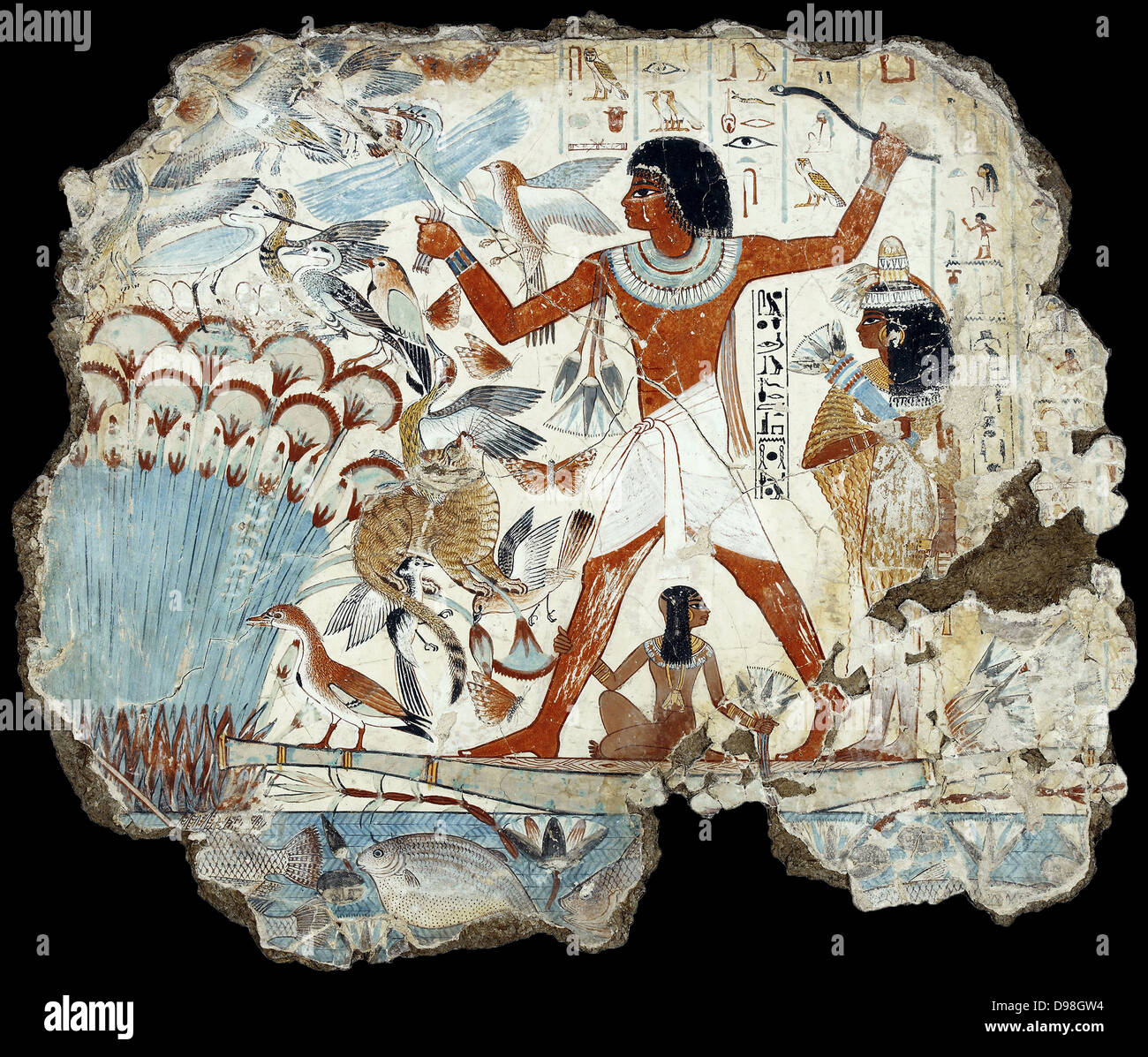 Menna and Family Hunting in the Marshes 1411 BC by Ancient Egypt Stock  Photo - Alamy