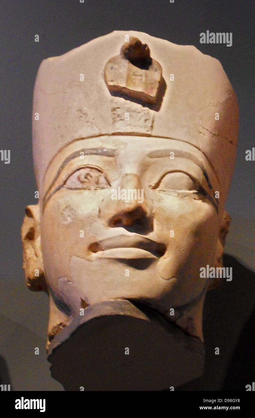 Statue head of Hatshepsut Queen of Egypt. Head of an Osiride Statue of
