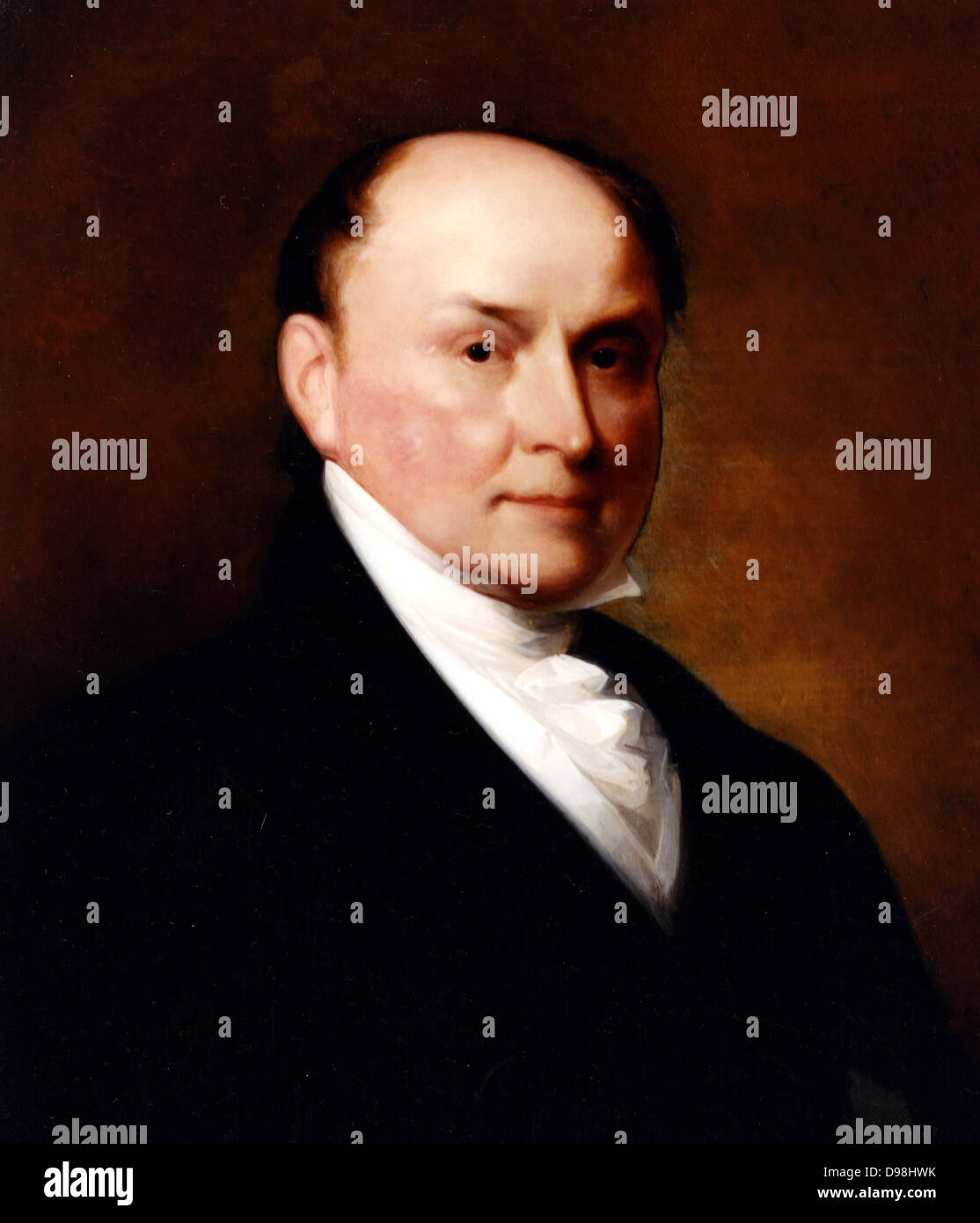 Portrait of John Quincy Adams after Thomas Sully and Gilbert Stuart, 1885. John Quincy Adams 1767 – 1848) was the sixth President of the United States (1825–1829) Stock Photo