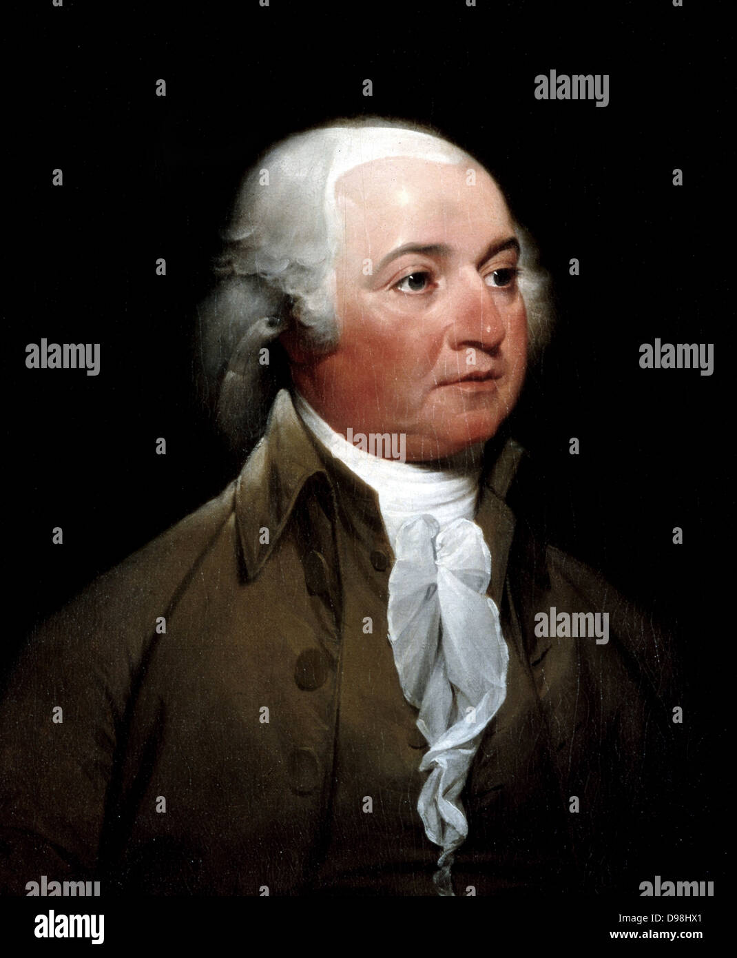 John Adams (October 30, 1735 – July 4, 1826) was an American statesman, diplomat and political theorist. A leading champion of independence in 1776, he was the second President of the United States (1797–1801). painting by John Trumbull. 1792-93 Stock Photo