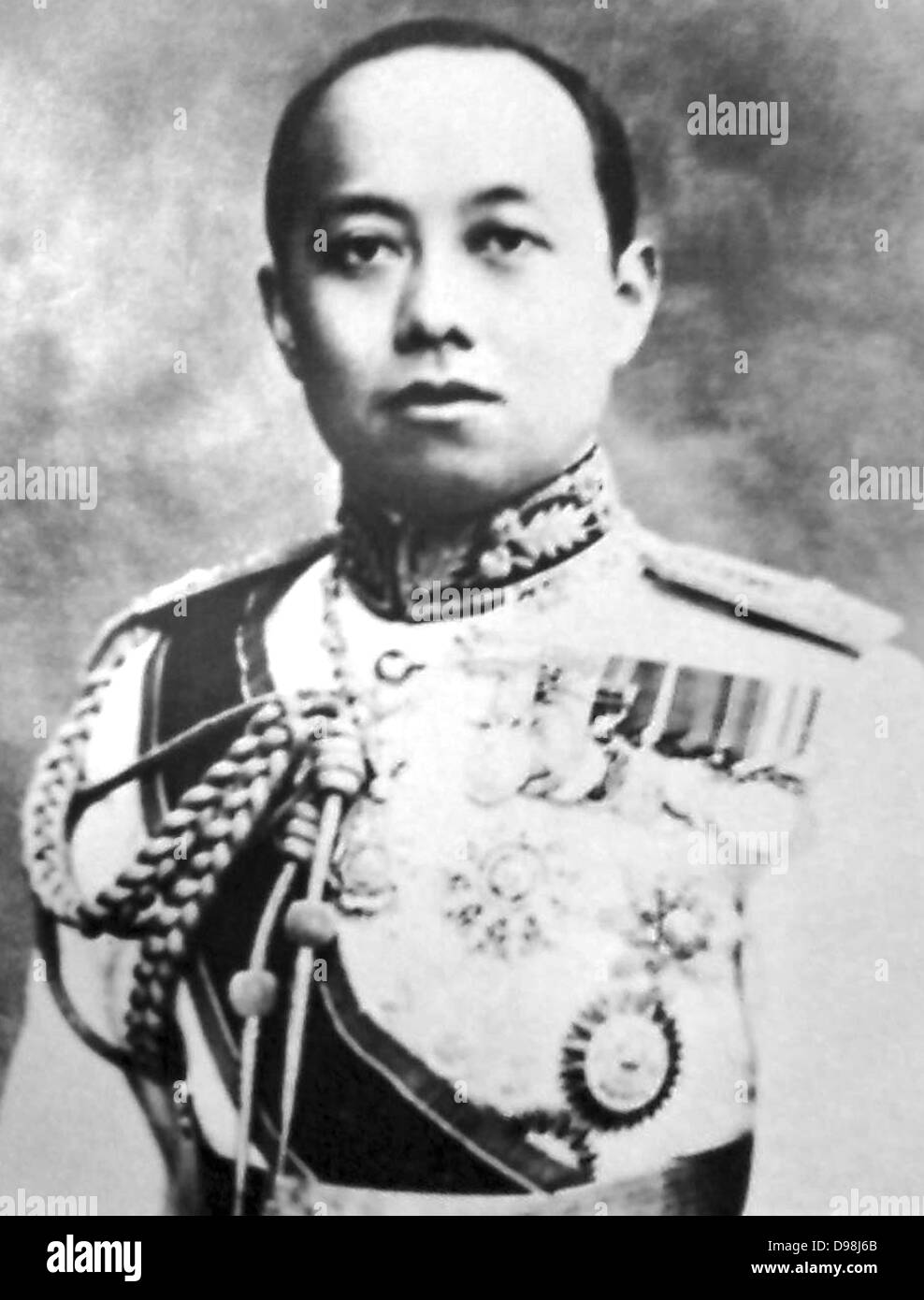 Vajiravudh or Rama VI (1 January 1881 – 25 November 1925) was the sixth monarch of Siam under the House of Chakri, ruling from 1910 until his death Stock Photo
