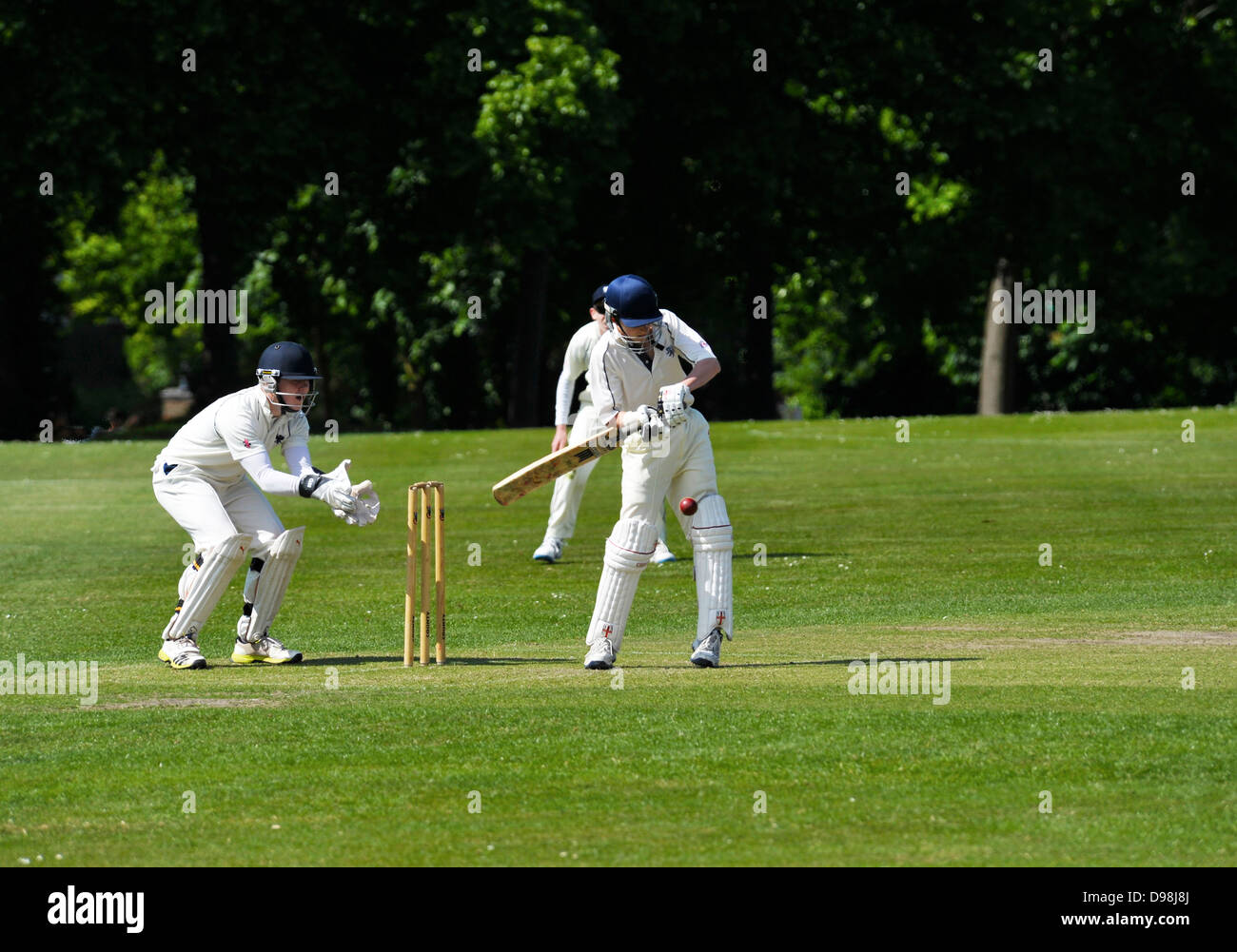 Cricket match at Harrow on the Hill Stock Photo