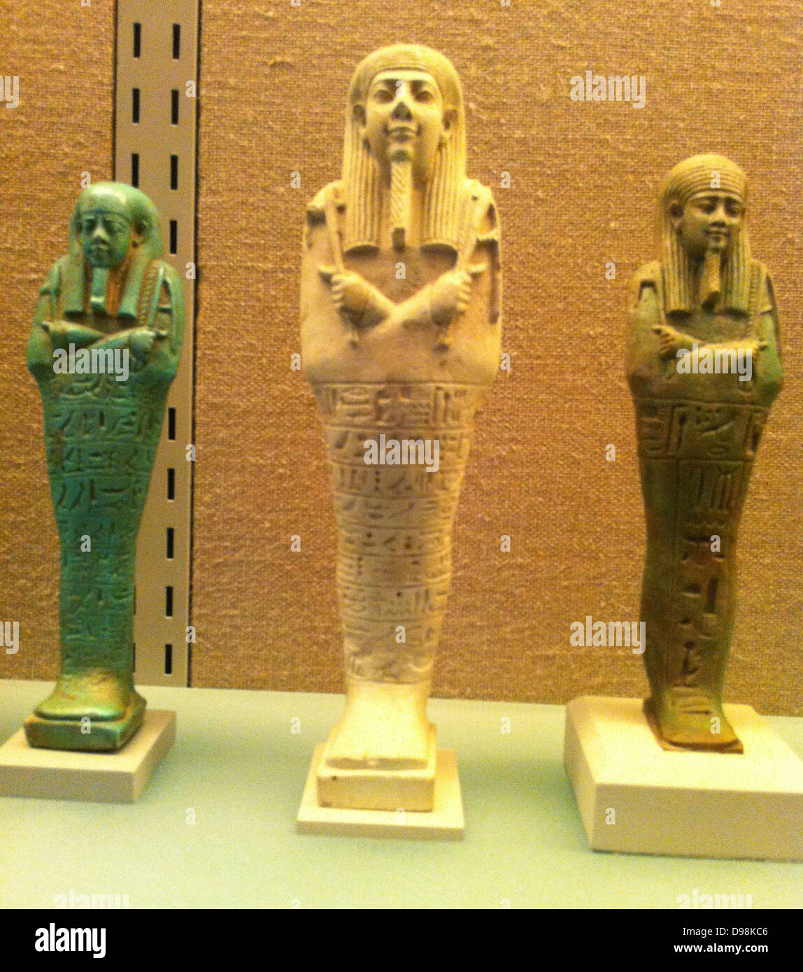 Shawabtis from the tomb of a courtier found at Sakkara. 26th Dynasty 570 - 526 BC. Stock Photo