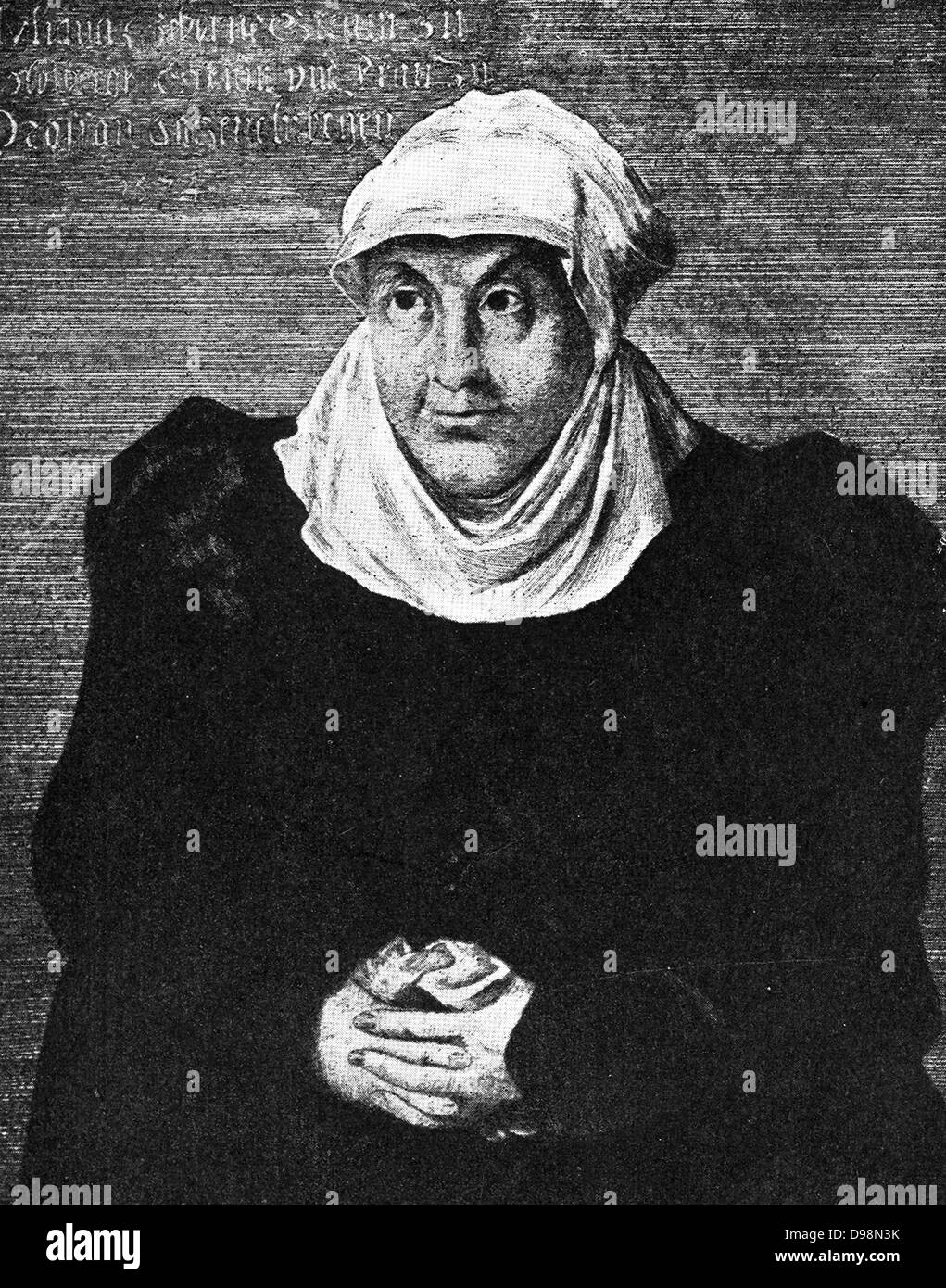 Juliana van Stolberg (1506-1580) mother of Prince William I.  reproduction of an engraving by W Steelink. Stock Photo
