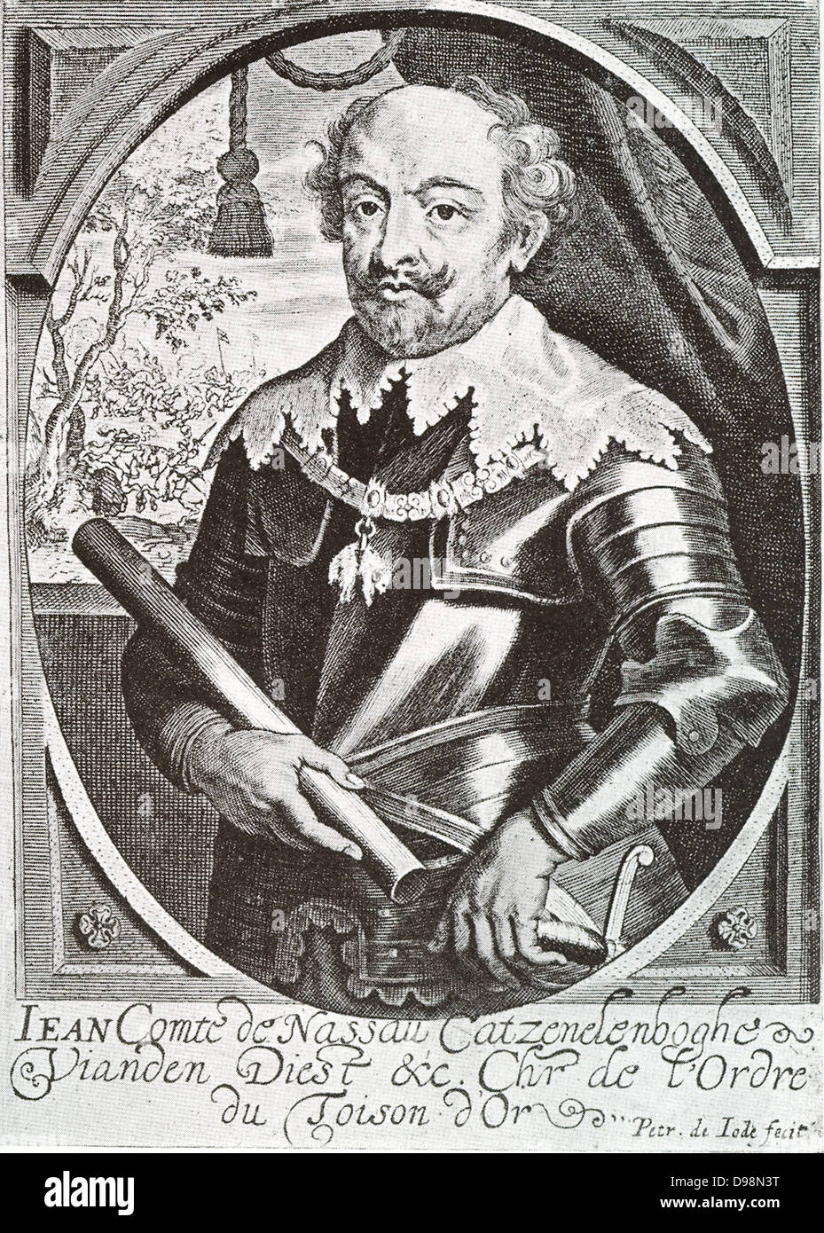 Count John VI of Nassau-Dillenburg (November 22, 1535, Dillenburg – October 8, 1606) was a Count of Nassau in Dillenburg, brother of William I of the Netherlands. He drew up the 1579 Union of Utrecht and was proclaimed governor of Gelderland  (1578-1580). Stock Photo