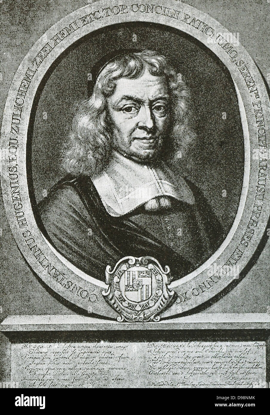 Constantijn Huygens (1596-1687) was a Dutch Golden Age poet and composer. He was secretary to two Princes of Orange :