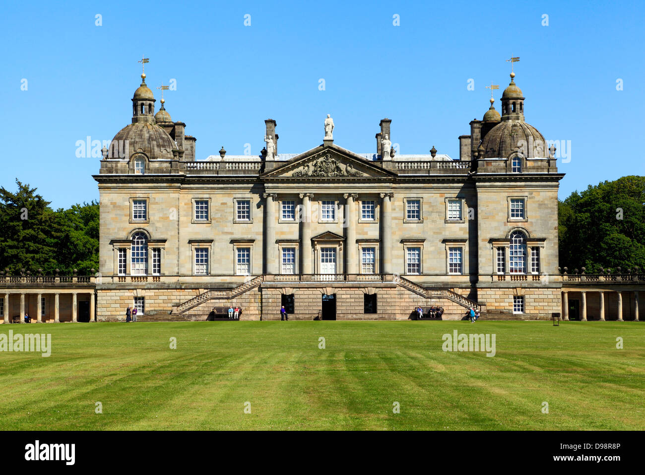 Houghton Hall, Norfolk, west front, England UK, Palladian mansion, mansions, English stately home, homes Stock Photo