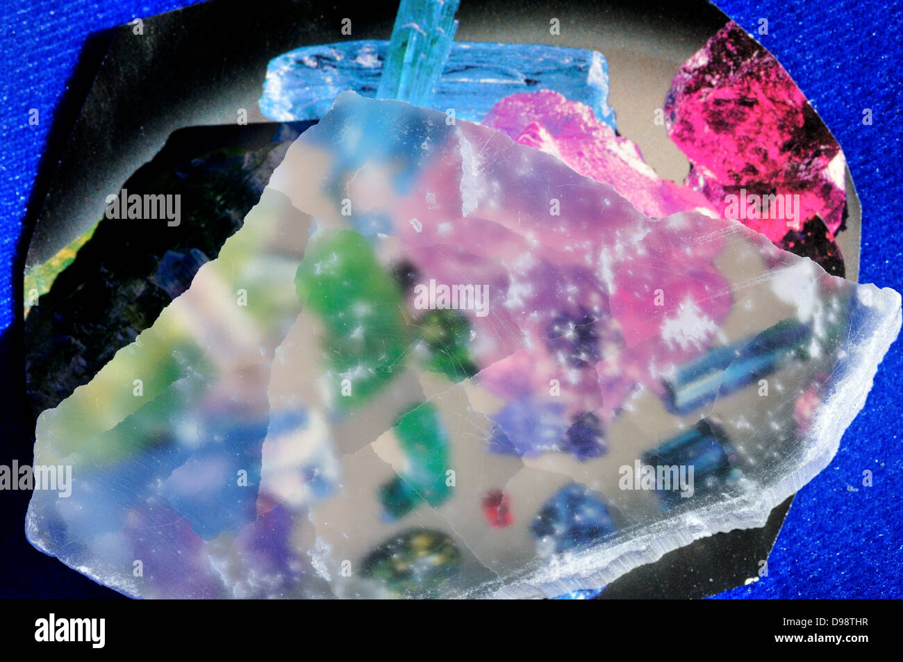 Mineral Gypsum CaSO4.2H2O, variety Satin Spar, transparent fibrous