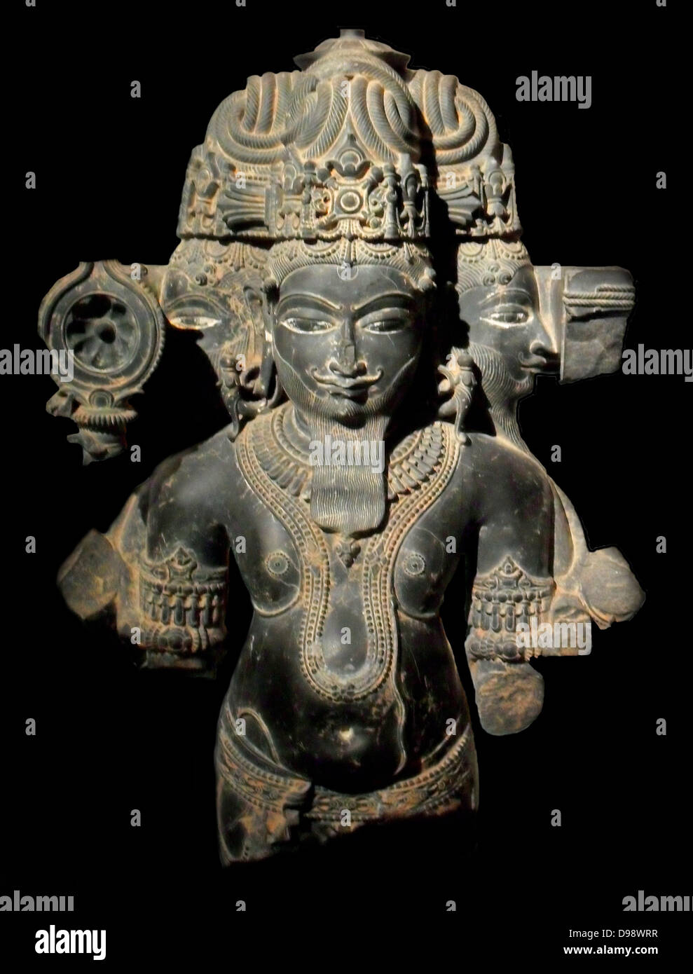 Brahma Sculpture from the 11th - 12th century. Gwalior,  India Stock Photo
