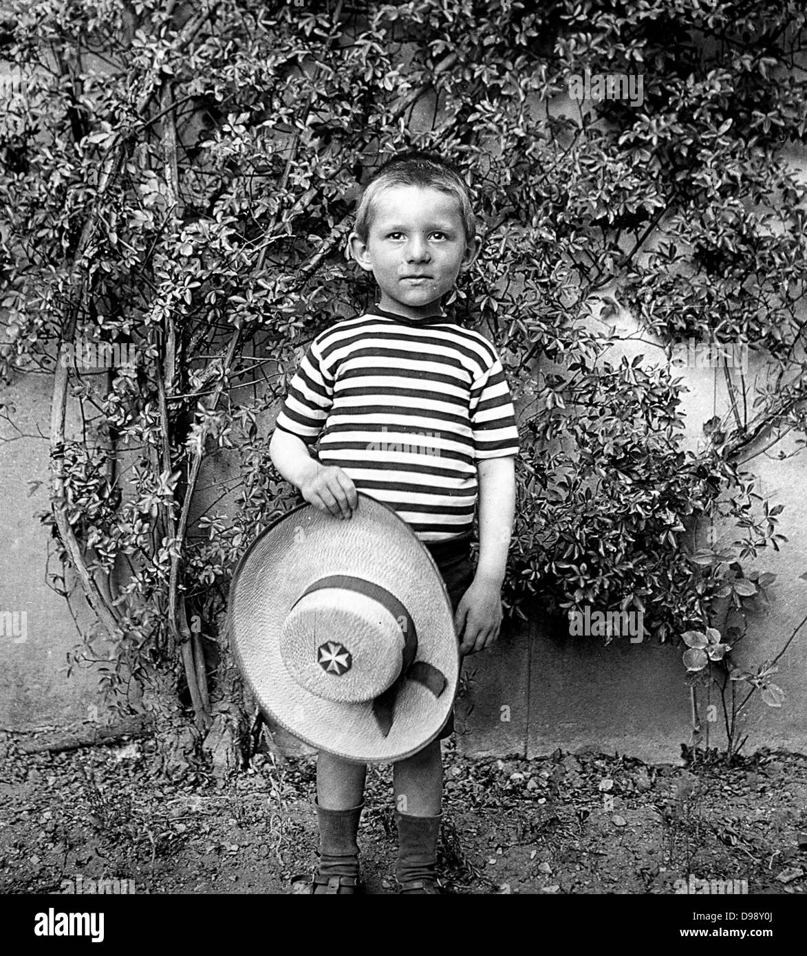 French boy aged five photographed circa 1910 Stock Photo