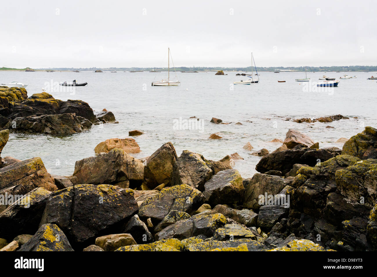 rocky coastline in Brittany, France Stock Photo - Alamy