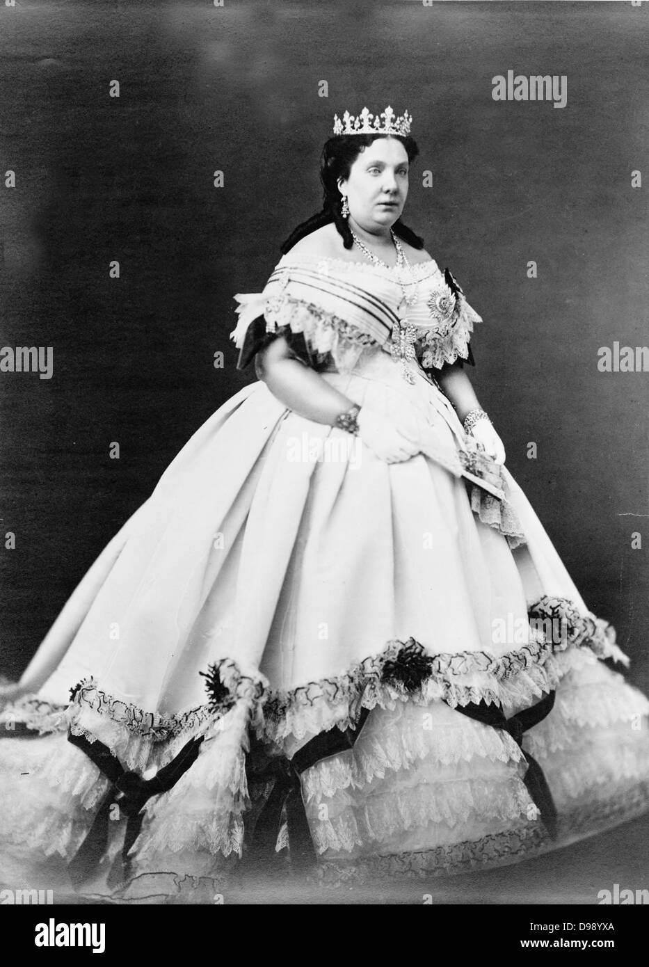 Maria Christina, Queen regent  of Spain, full-length portrait. photographic print : albumen..[between 1860 and 1870] Stock Photo