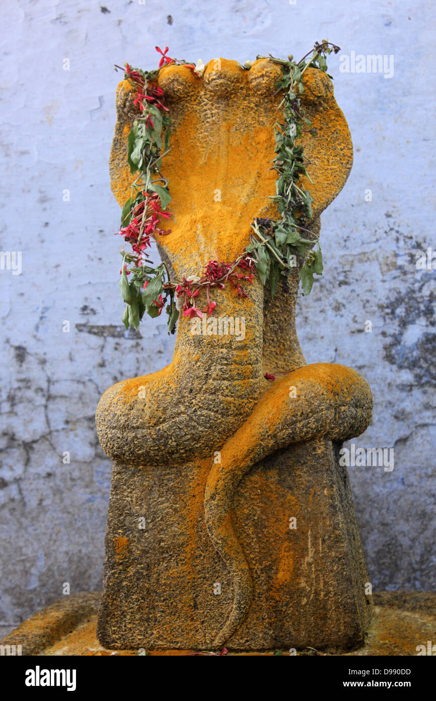Naga , serpent deity India Stock Photo