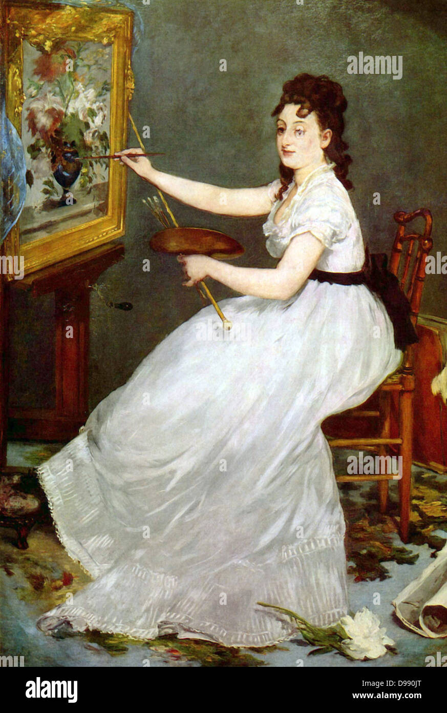 Edouard Manet Portrit of Eva Gonzalés 1870 Stock Photo