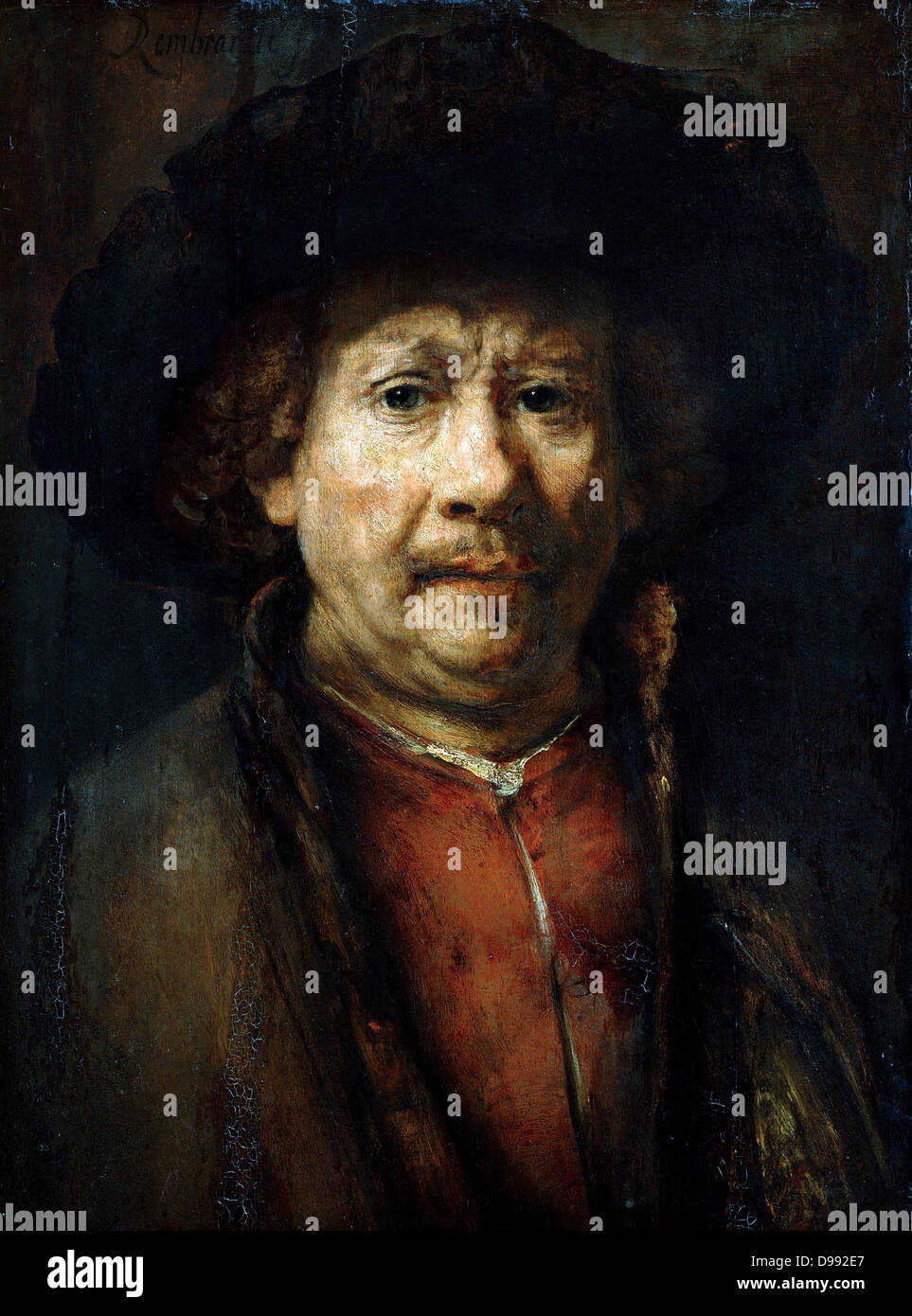 Rembrandt van rijn self portrait at hires stock photography and images