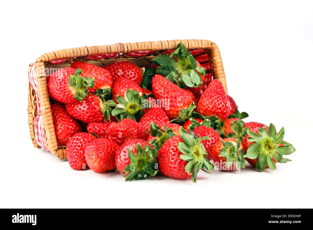Basket with strawberries Stock Photo Alamy