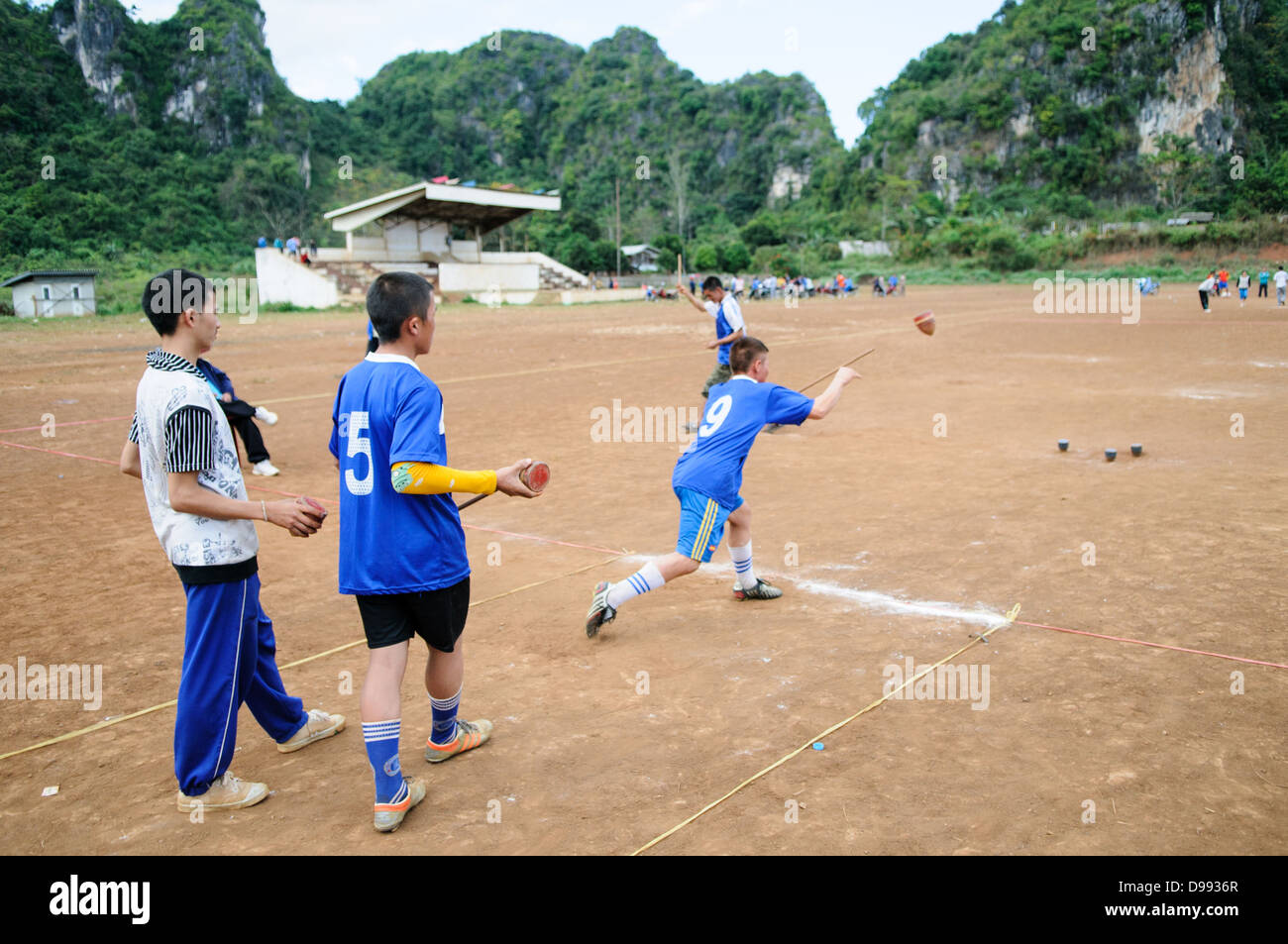 VIENG XAI, Laos Hmong students in Vieng Xai in northeast Laos playing