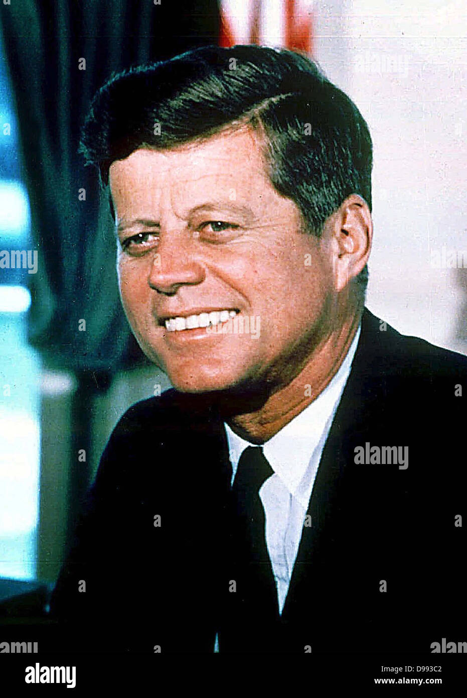 John Fitzgerald Kennedy (May 29, 1917 – November 22, 1963), 35th President of the United States, serving from 1961 until his assassination in 1963. Stock Photo
