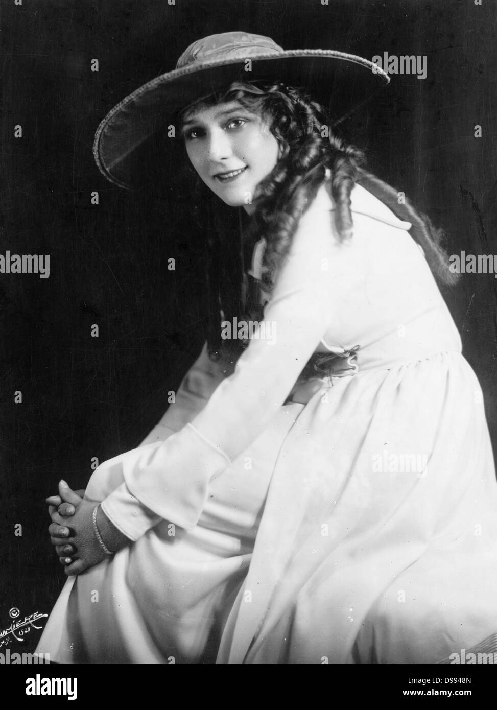 Mary Pickford, American Silent Movie actress, Mary Pickford Stock Photo