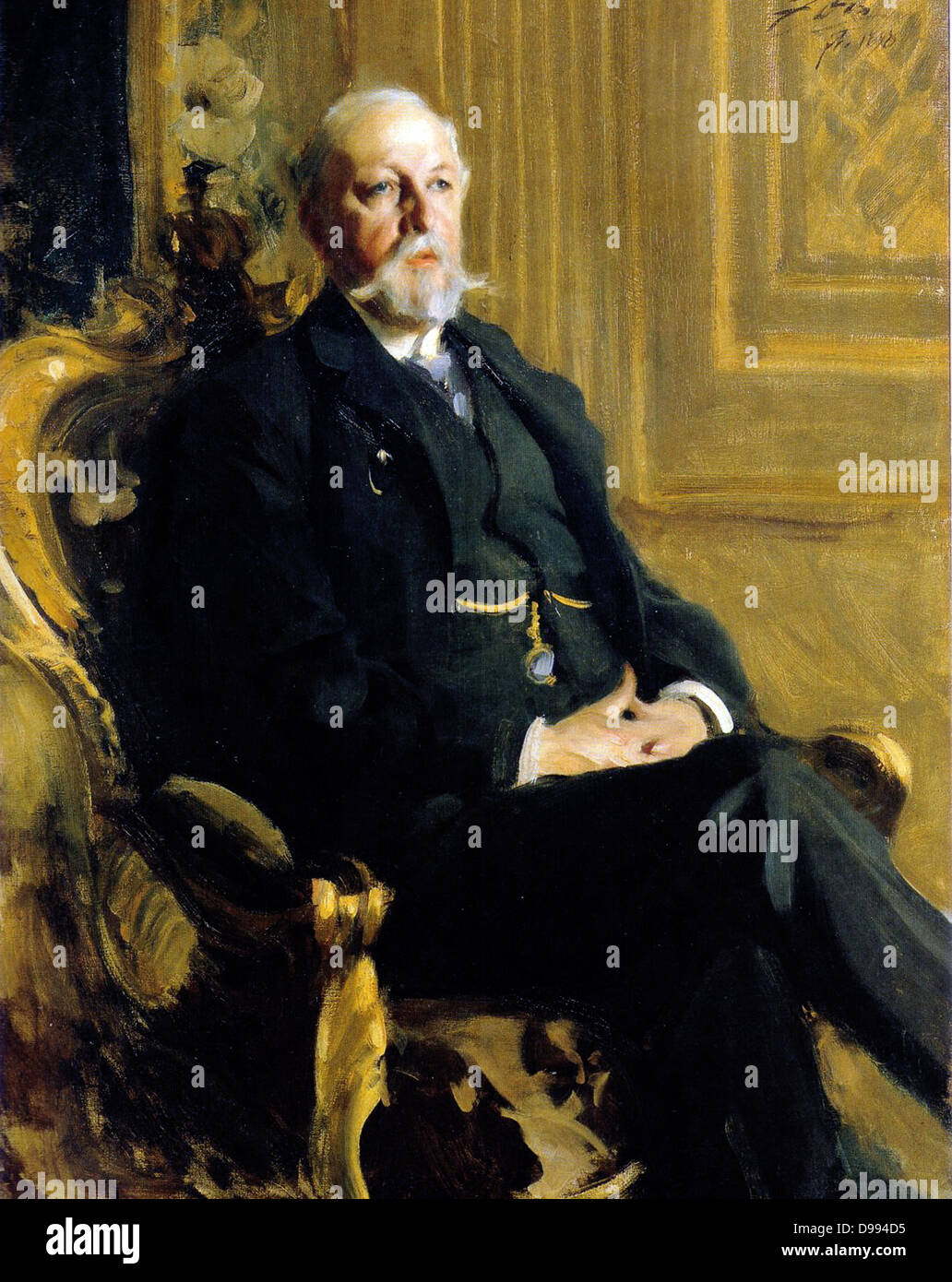 Oscar II (21 January 1829 – 8 December 1907), born Oscar Fredrik was King of Norway from 1872 until 1905 and King of Sweden from 1872 to 1907 Stock Photo
