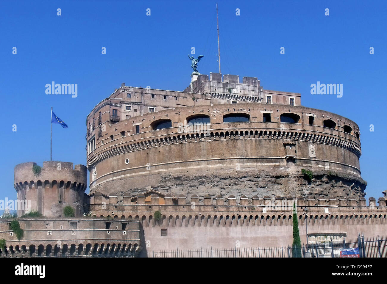 The Mausoleum of Hadrian, known as the Castel St Angelo a towering ...