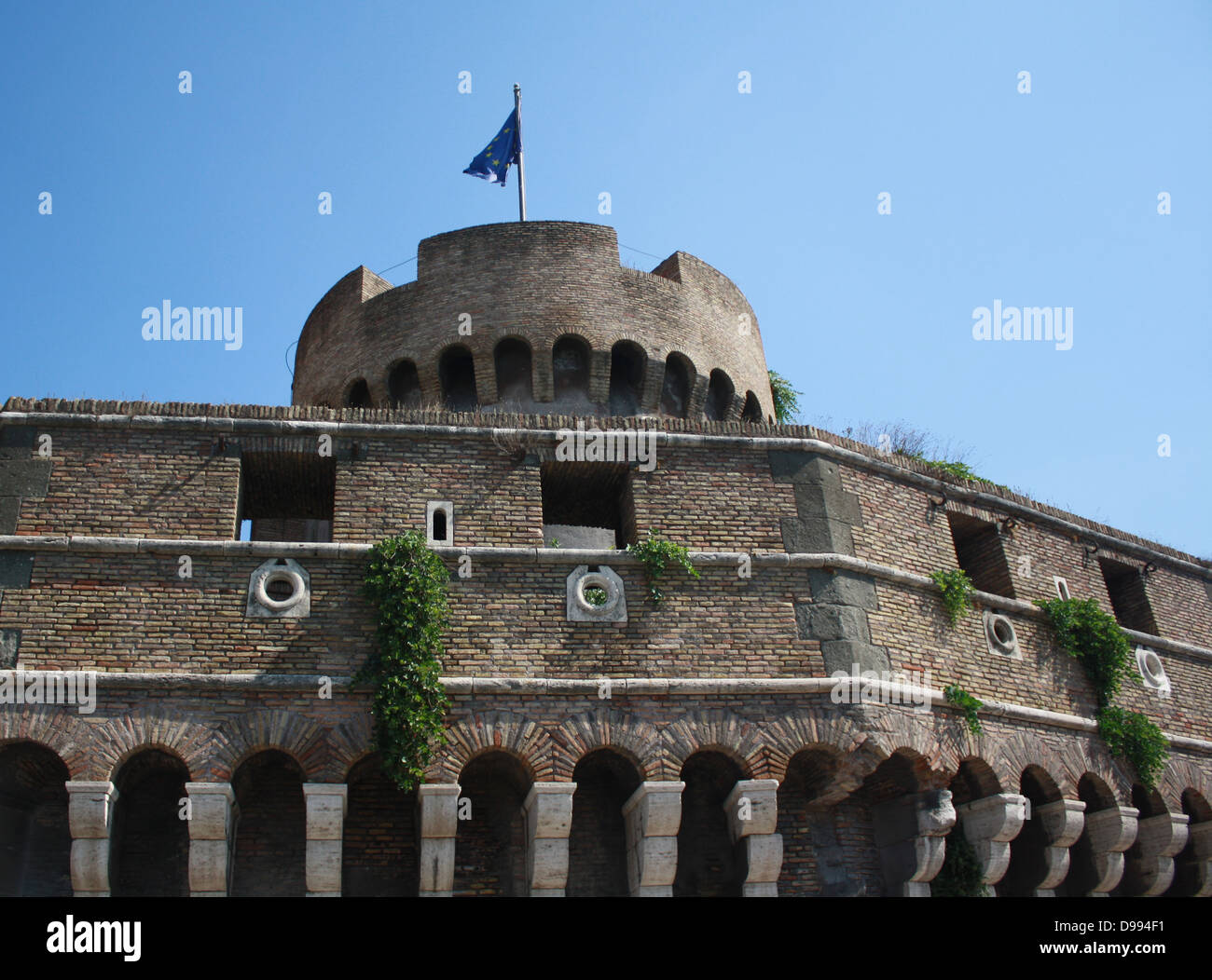 The Mausoleum of Hadrian, known as the Castel St Angelo a towering ...