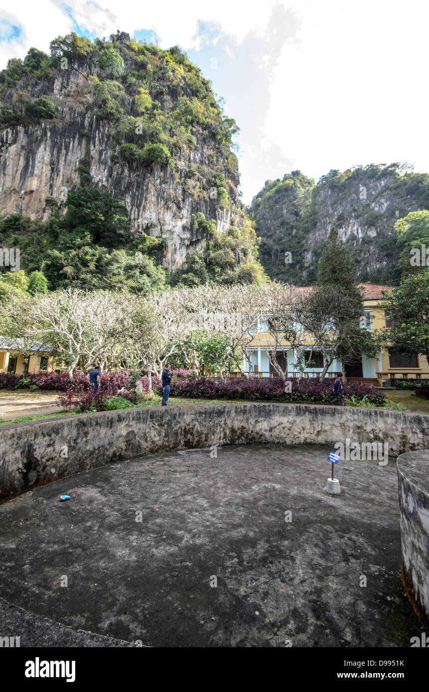 VIENG XAI, Laos - The Pathet Lao Caves of Vieng Xai in Houaphanh Province in northeastern Laos. It was in these natural caves deep in karsts that the Pathet Lao leadership avoided constant American bombing raids during the Vietnam War. Stock Photo