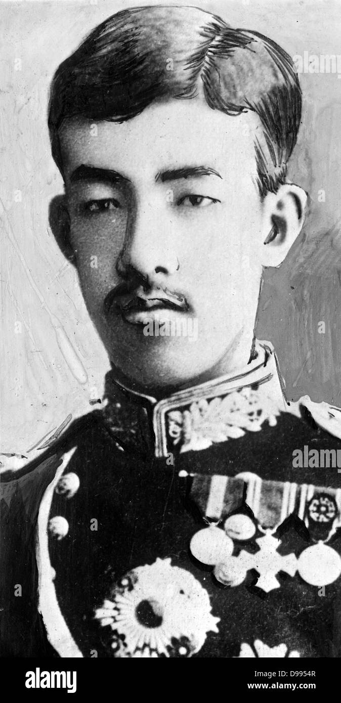 The Taish? Emperor Yoshihito (1879-1926) 123rd Emperor of Japan (1912-1926) as a young man. Head-and-shoulders portrait facing forward. Stock Photo