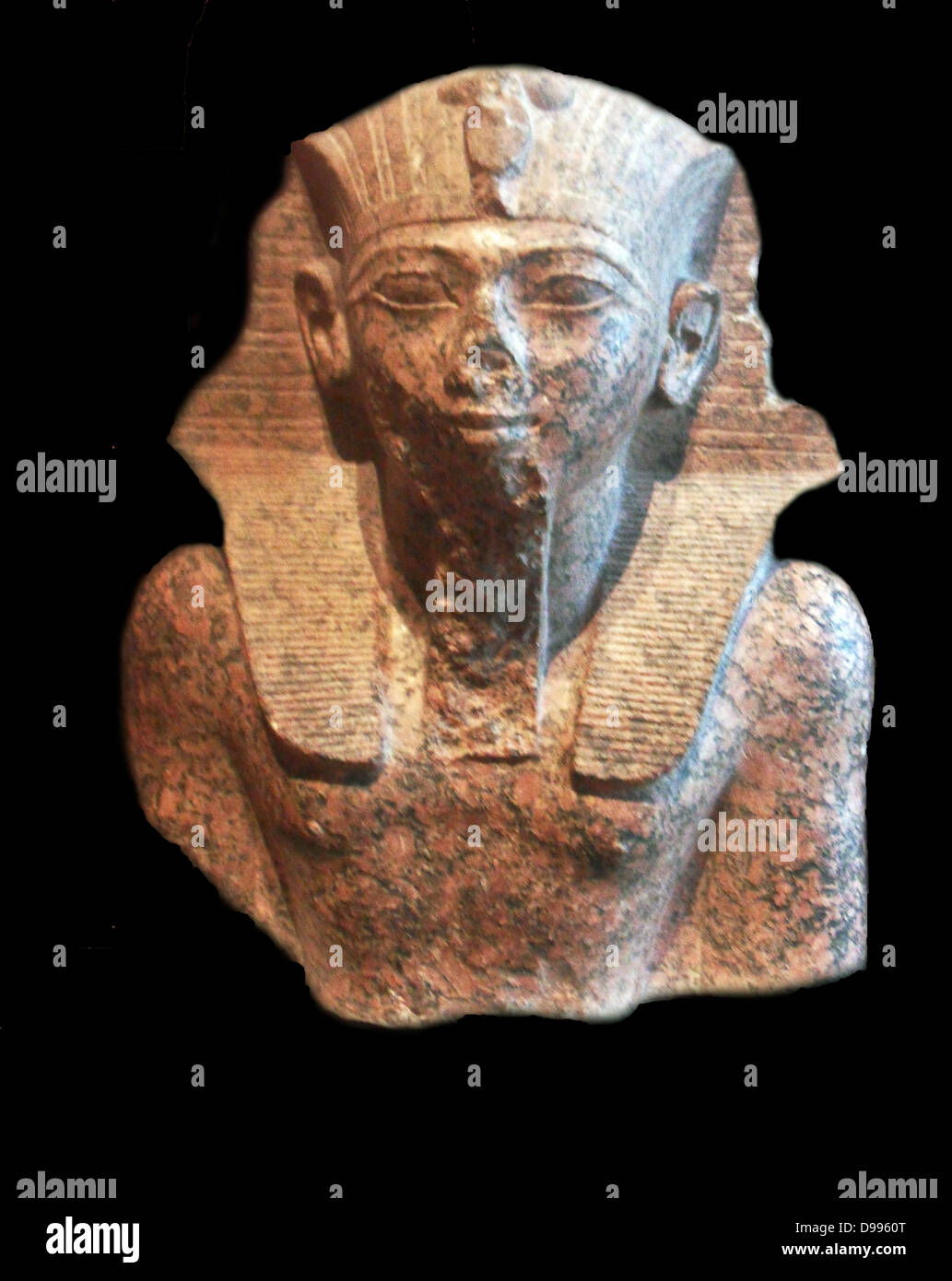 King Thutmose IV, 1401-1391 BC, found at Medamud, Granite Stock Photo