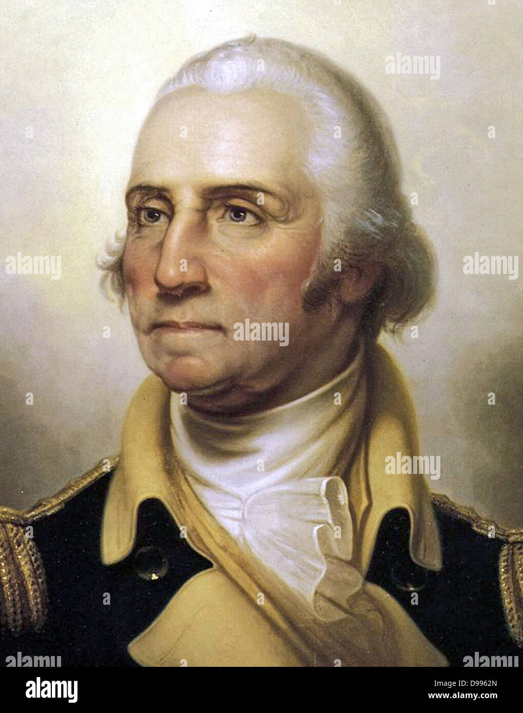 George Washington  Painted by  Rembrandt Peale 1795 - 1823   Oil on Canvas Stock Photo