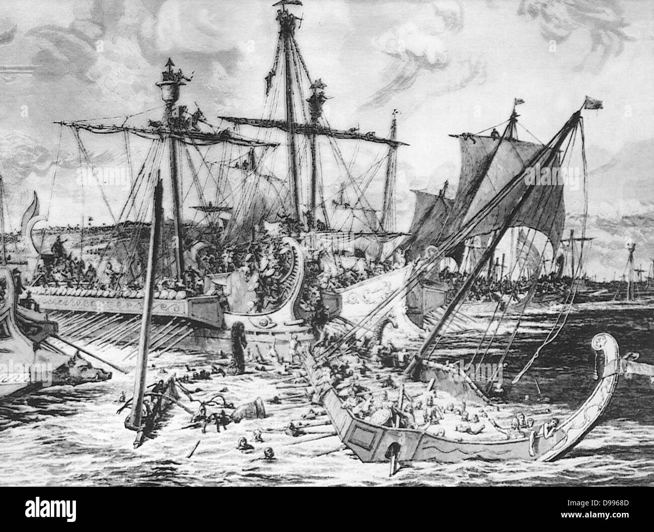 The Battle of Salamis fought between an Alliance of Greek citystates