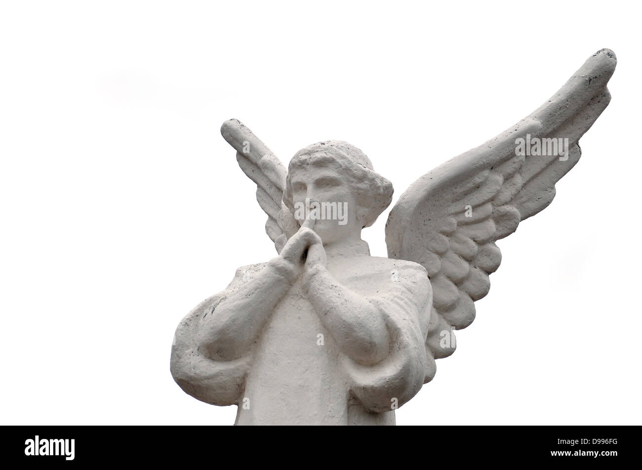Statue of an Angel signaling for silence Stock Photo