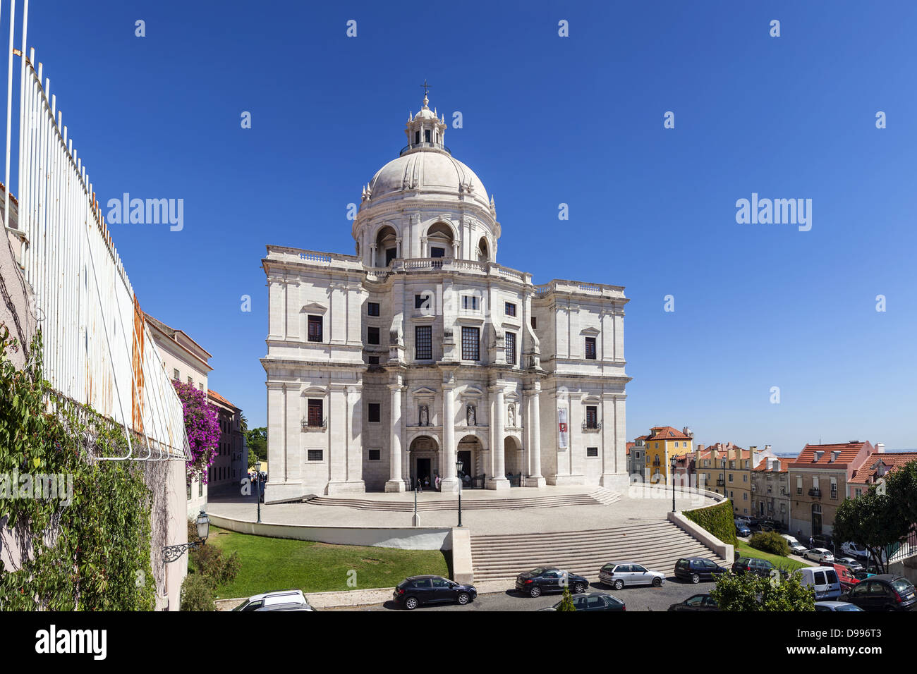 Santa Engrácia Church, better known as National Pantheon (Panteão Nacional). Lisbon, Portugal. 17th century baroque architecture Stock Photo