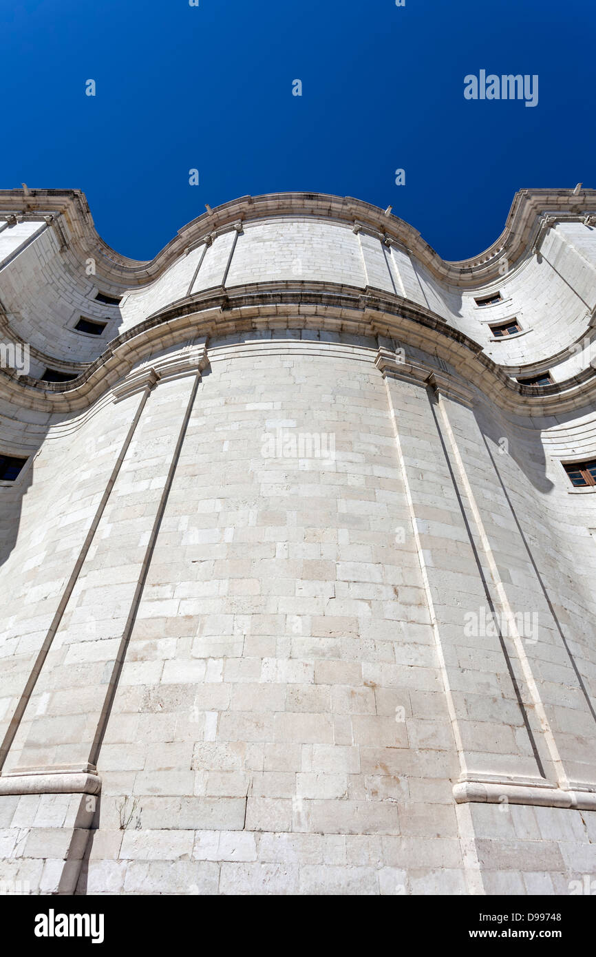 Detail of the south facade of the Santa Engrácia Church, AKA National Pantheon (Panteão Nacional). Lisbon, Portugal. Stock Photo