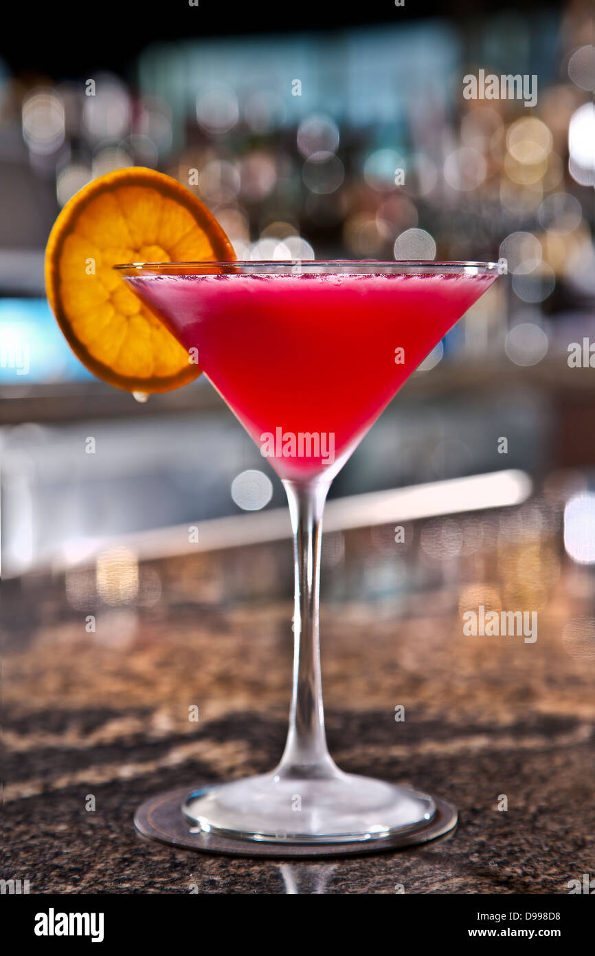 fruity cocktail at the bar drink alcohol Stock Photo
