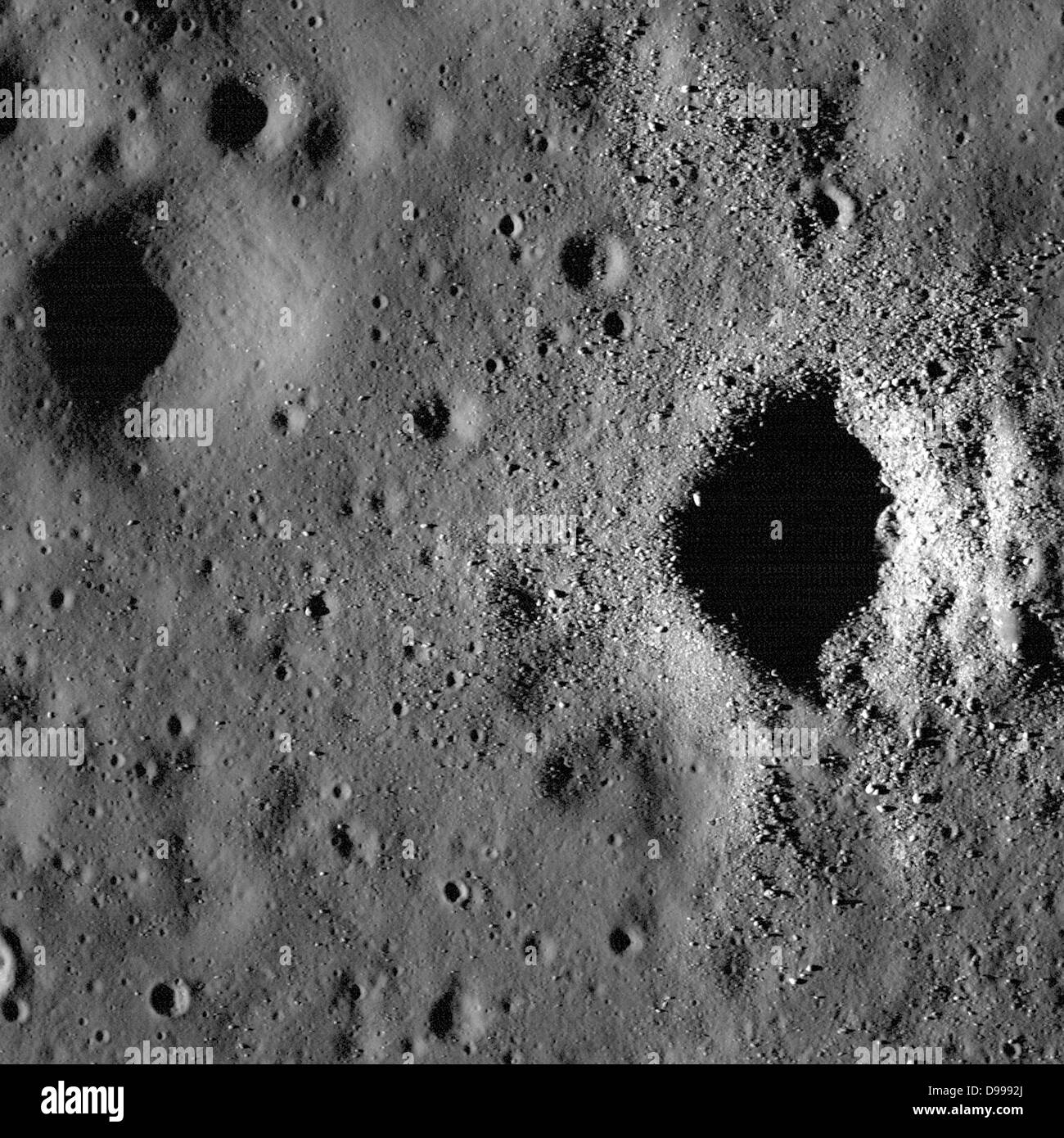 Fresh And Degraded Craters In Oceanus Procellarum, Near The Crater 