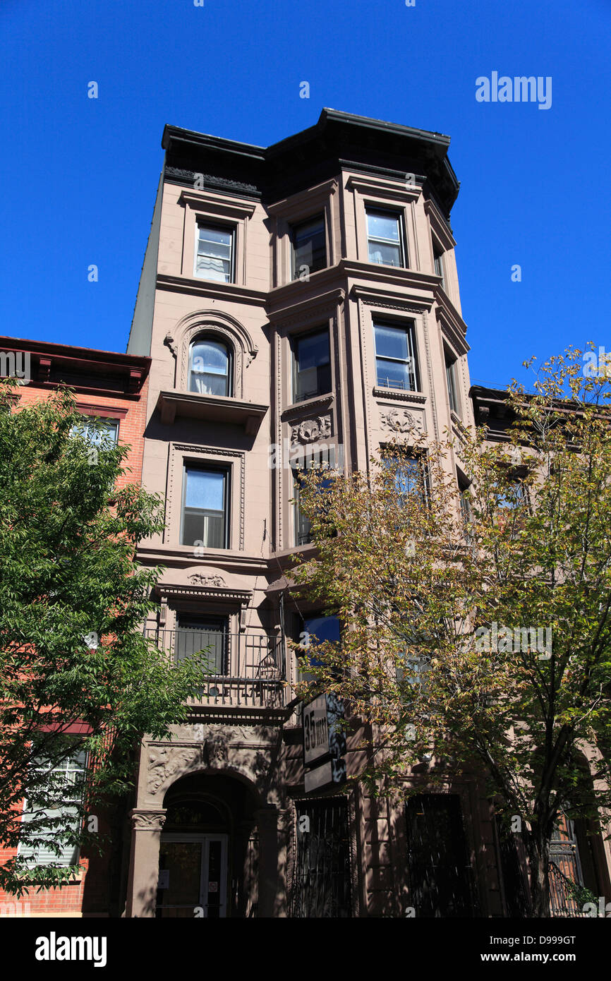 Brownstone, Harlem, Manhattan, New York City, USA Stock Photo Alamy