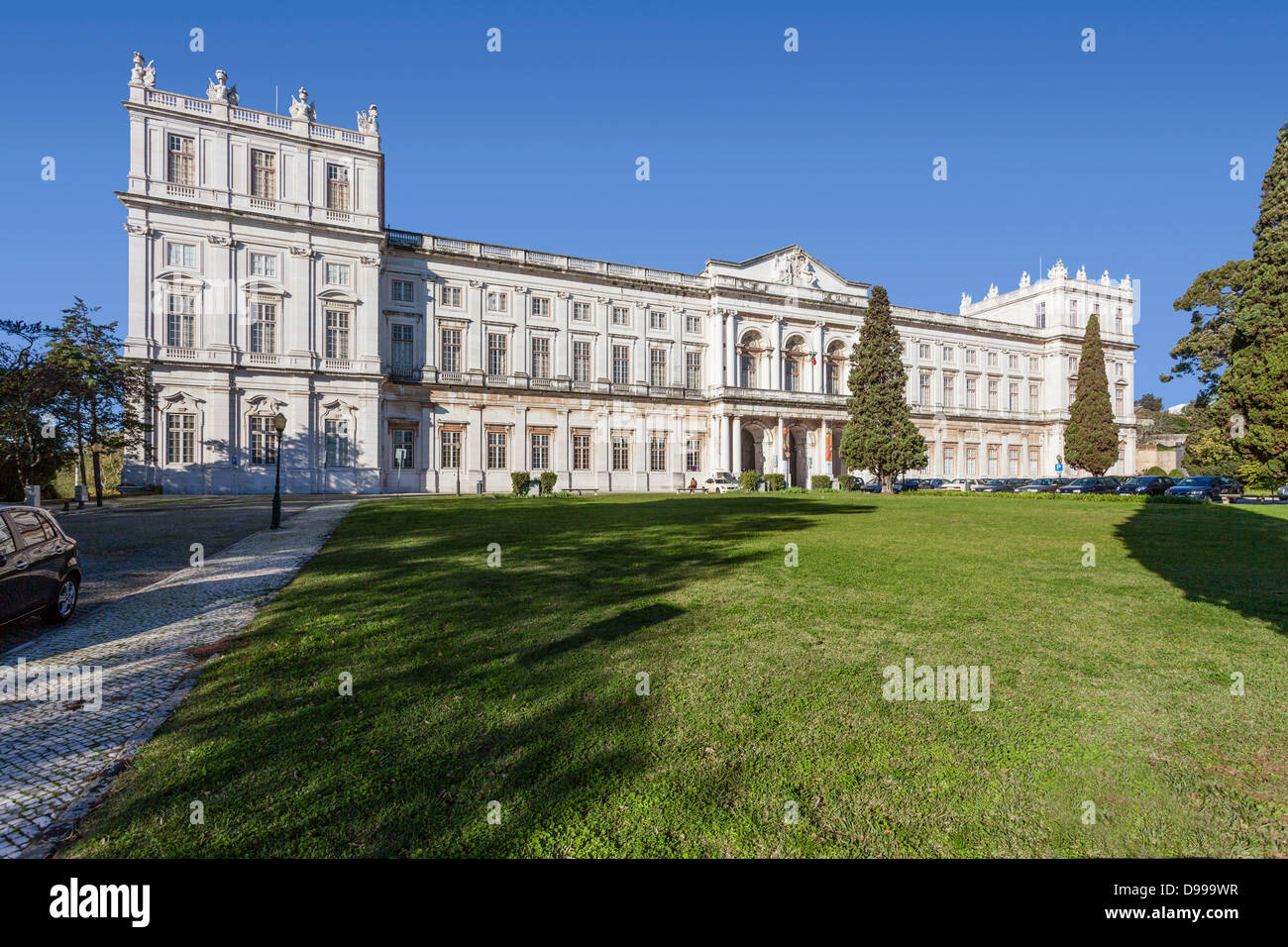 Ajuda National Palace. Lisbon, Portugal. 19th century neoclassical Royal palace / palacio nacional da ajuda palace castle royal Lisboa royal museum Stock Photo