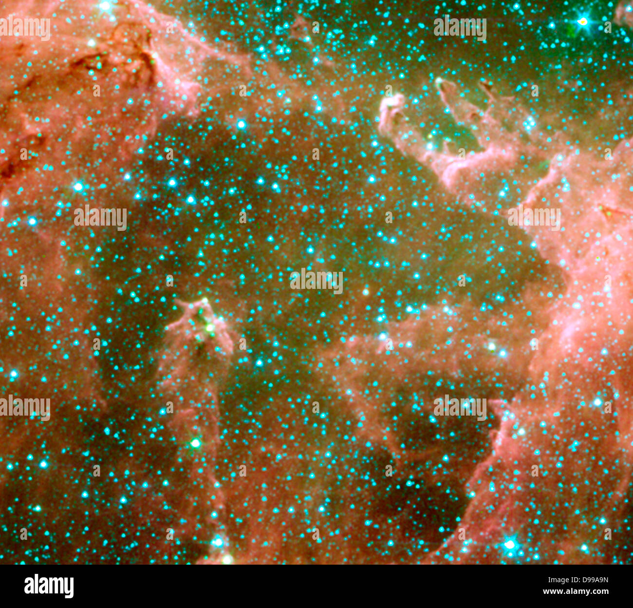 The Eagle nebula. Spitzer Space Telescope. Stock Photo