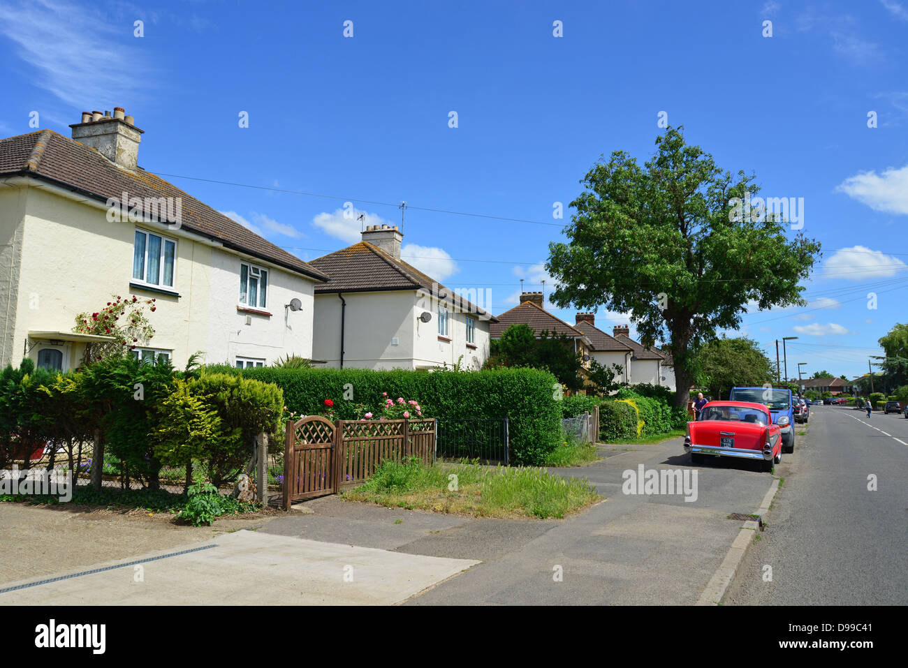 Council houses on Horton Road, Stanwell Moor, Surrey, England, United