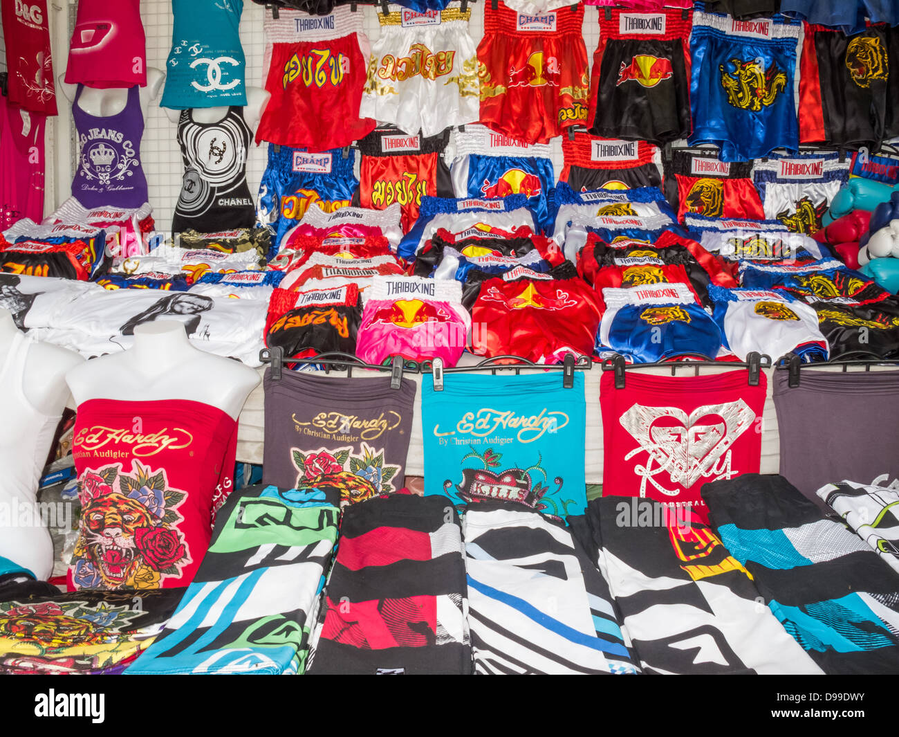 Thai Boxing clothes on sale in Phuket, Thailand Stock Photo Alamy