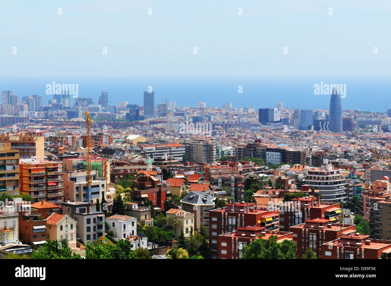 Aerial view of Barcelona, Spain Stock Photo