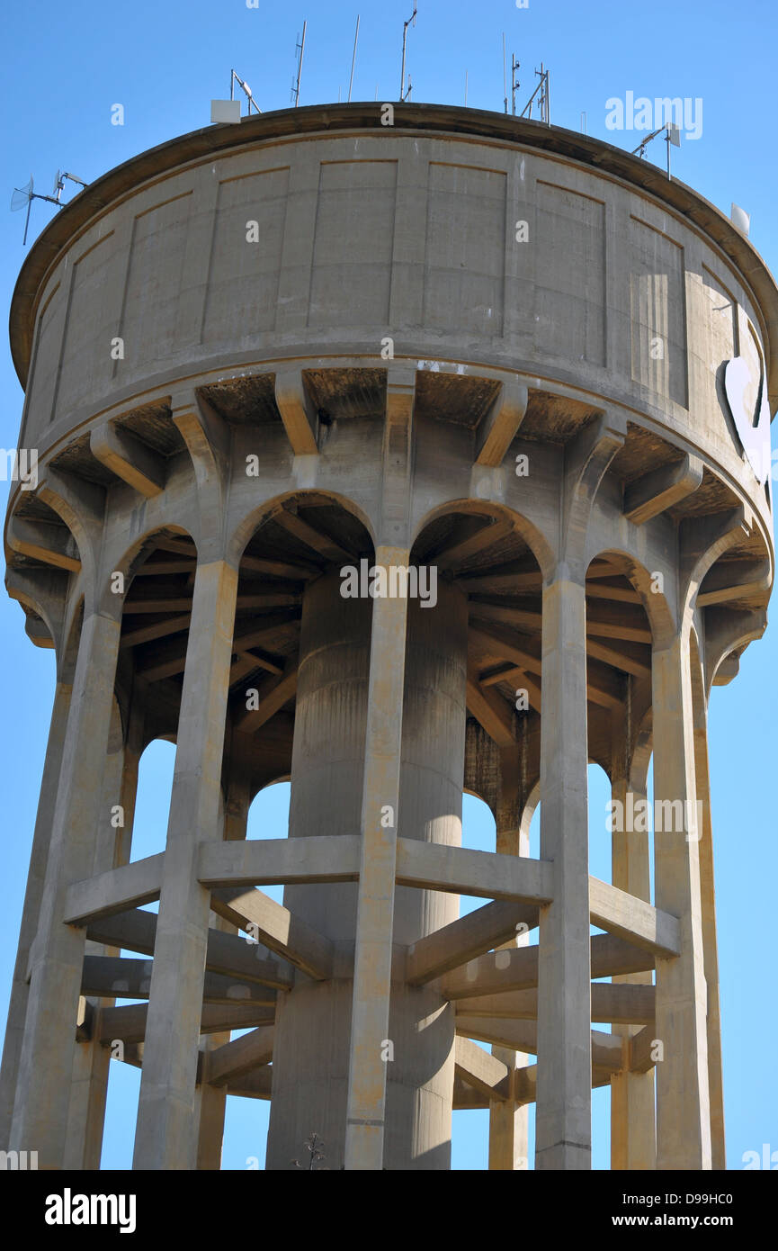 A giant water tower at the top of Nothcliff hill in Johannesburg. Stock Photo