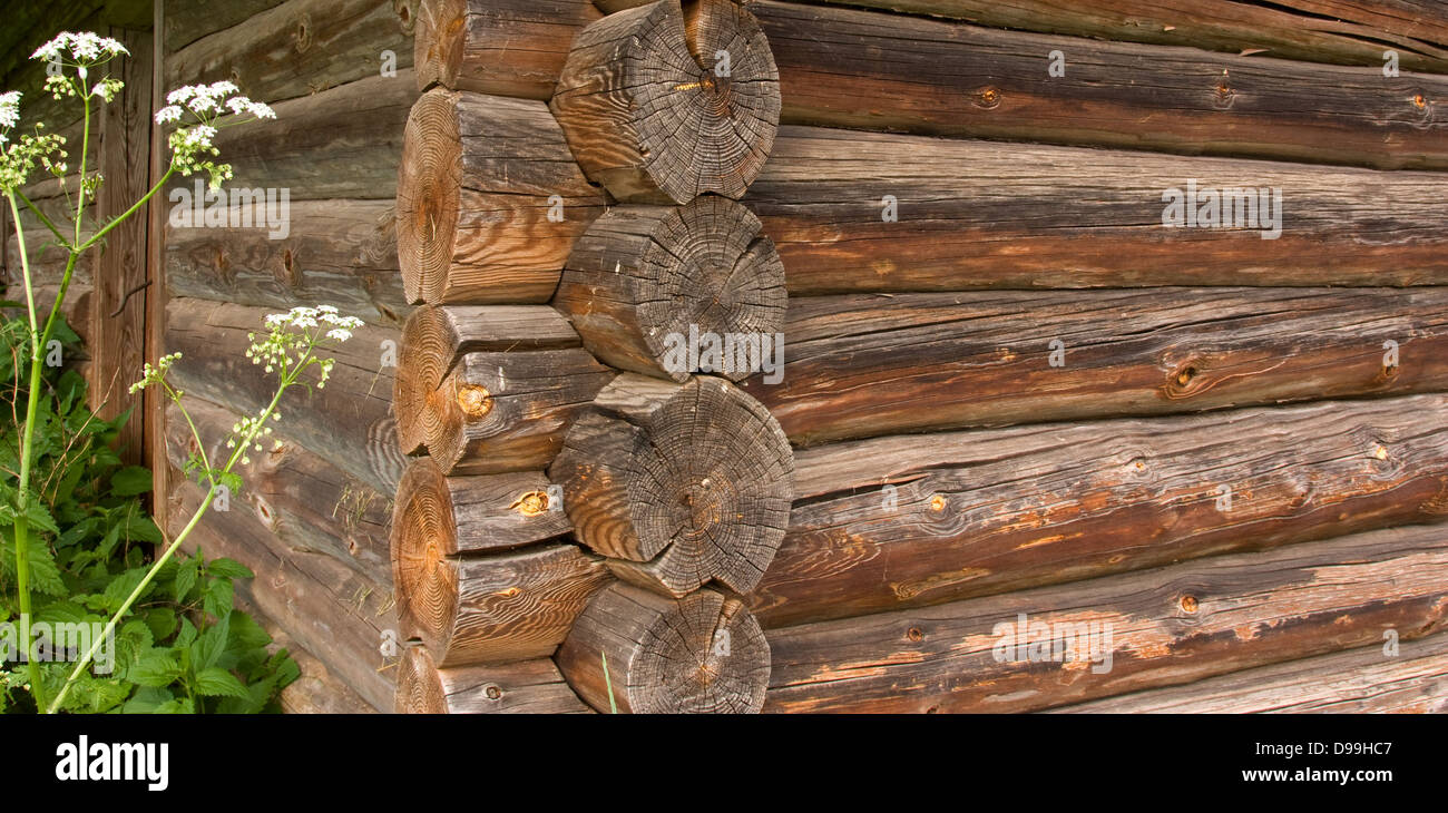 Log house in rural settings Stock Photo - Alamy
