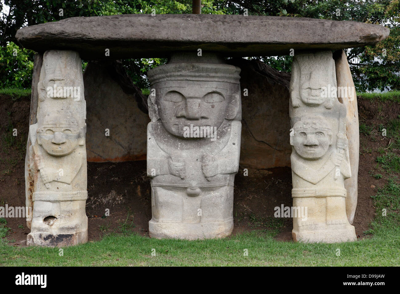 Giant preColumbian statues in the San Agustin Archaeological Park, Colombia Stock Photo Alamy